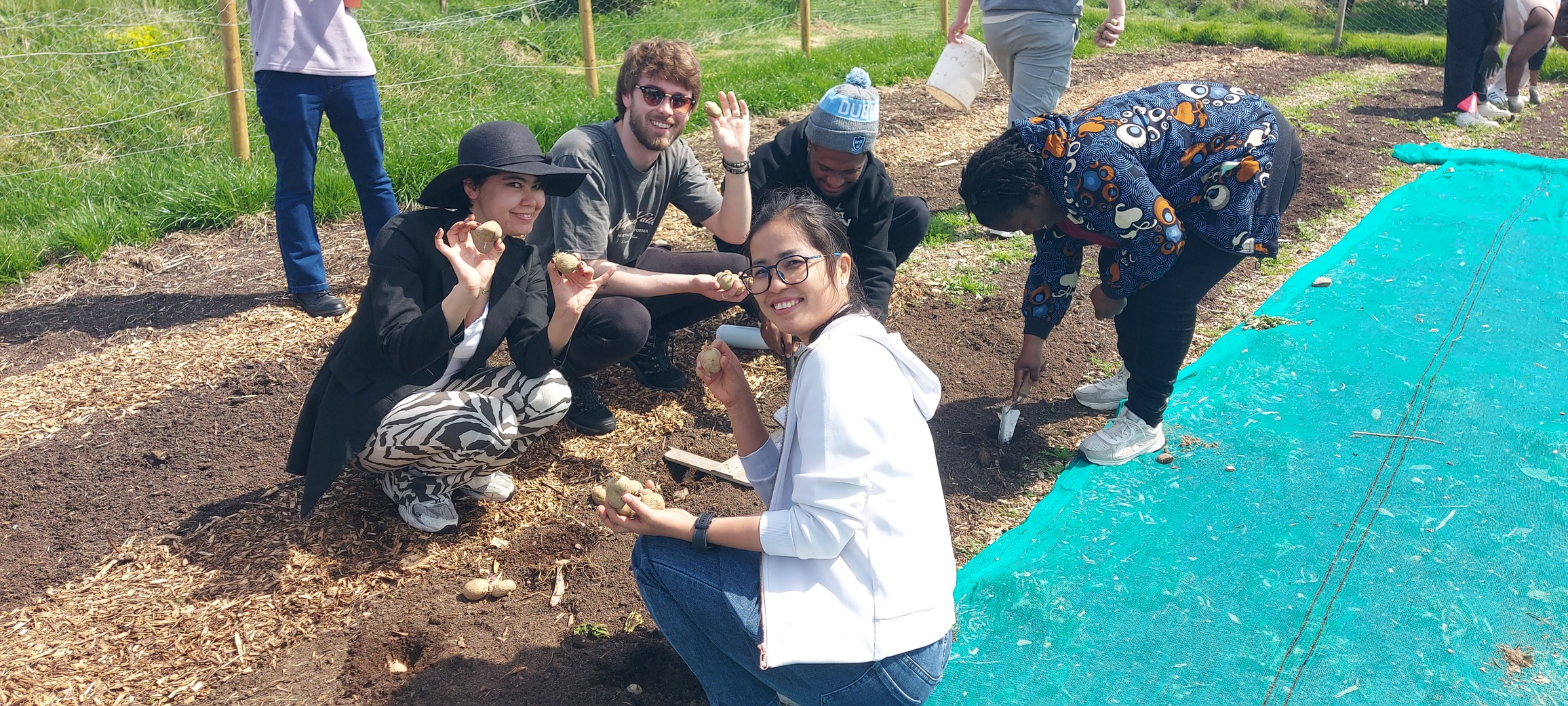 People working the land